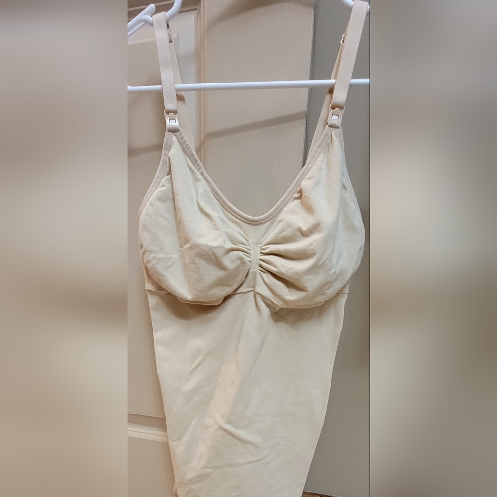 Nude Rumina nursing bra/hands free pumping bra tank